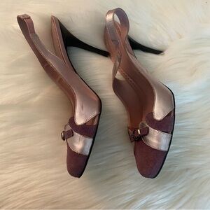 BCBG Paris VINTAGE Y2K slingback heels size 38/8